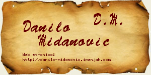 Danilo Midanović vizit kartica
